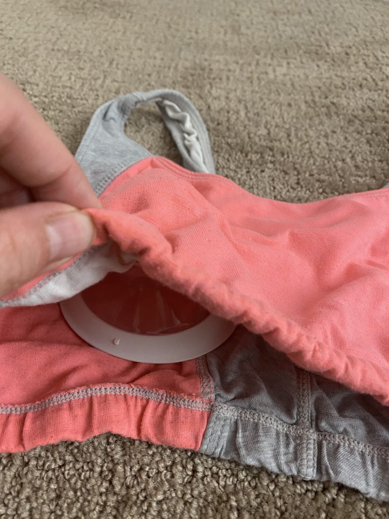 sports bra with flange inside