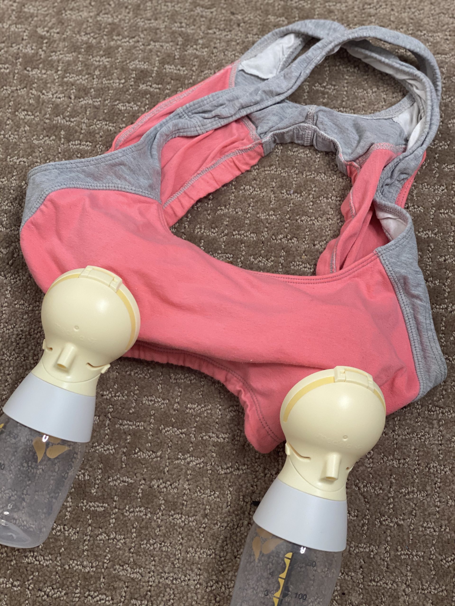 DIY pumping bra with flanges