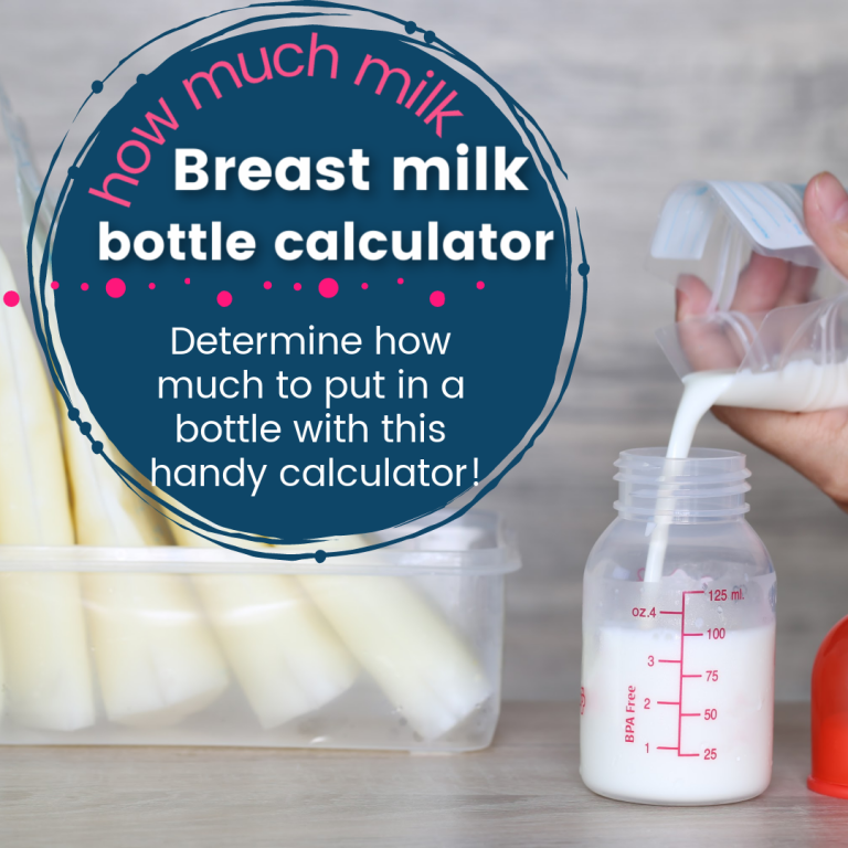 Expressed Breast Milk Calculator for Bottles