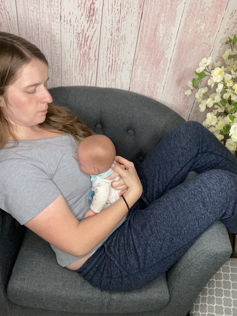 laid back nursing position 