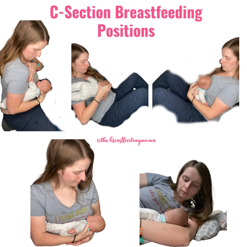 breastfeeding positions for c-section
