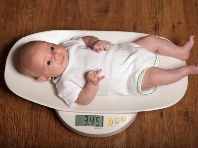 baby on scale