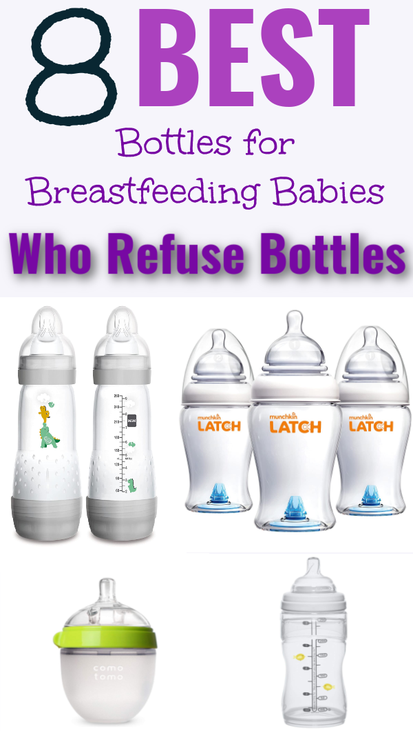 Bottle refusal can be so frustrating for any breastfeeding mom - especially when she needs her baby to take one! In this post, we share the top bottles other breastfeeding mamas have had success in giving to their more bottle-resistant babies.