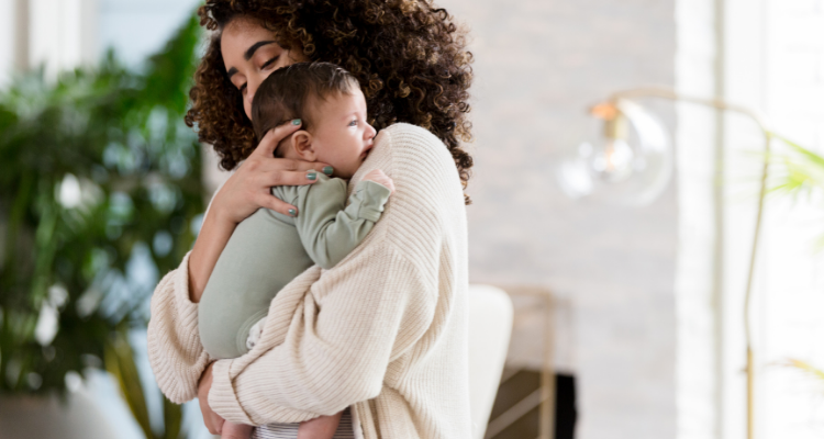 black mother with her infant