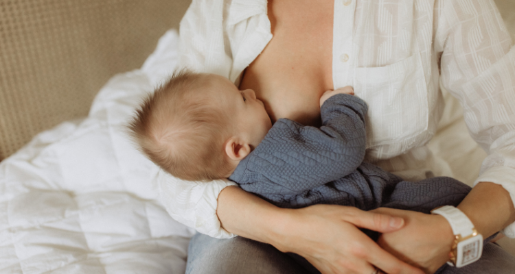 mother nursing baby