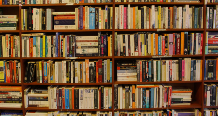 shelves of books