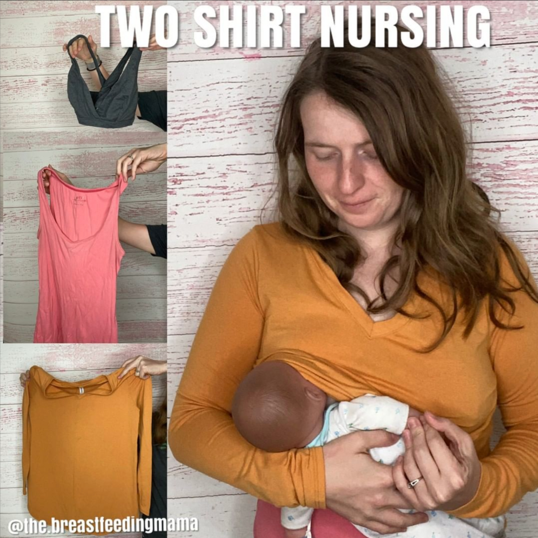 two shirt nursing for breastfeeding
