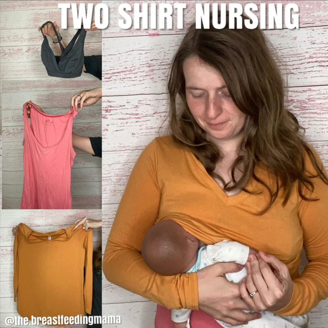 Two Shirt Breastfeeding Method for Easy Breastfeeding in Public