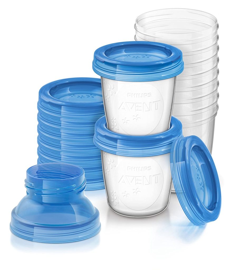 philip's avent breastmilk storage cups