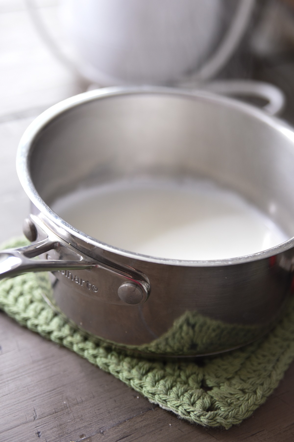 breast milk in sauce pan